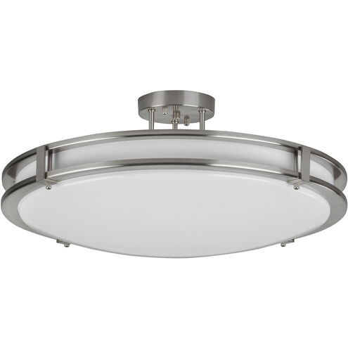 Carlisle LED 24 inch Satin Nickel Semi-Flush Mount Ceiling Light