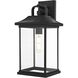 Saul 1 Light 16 inch Black Outdoor Wall Sconce