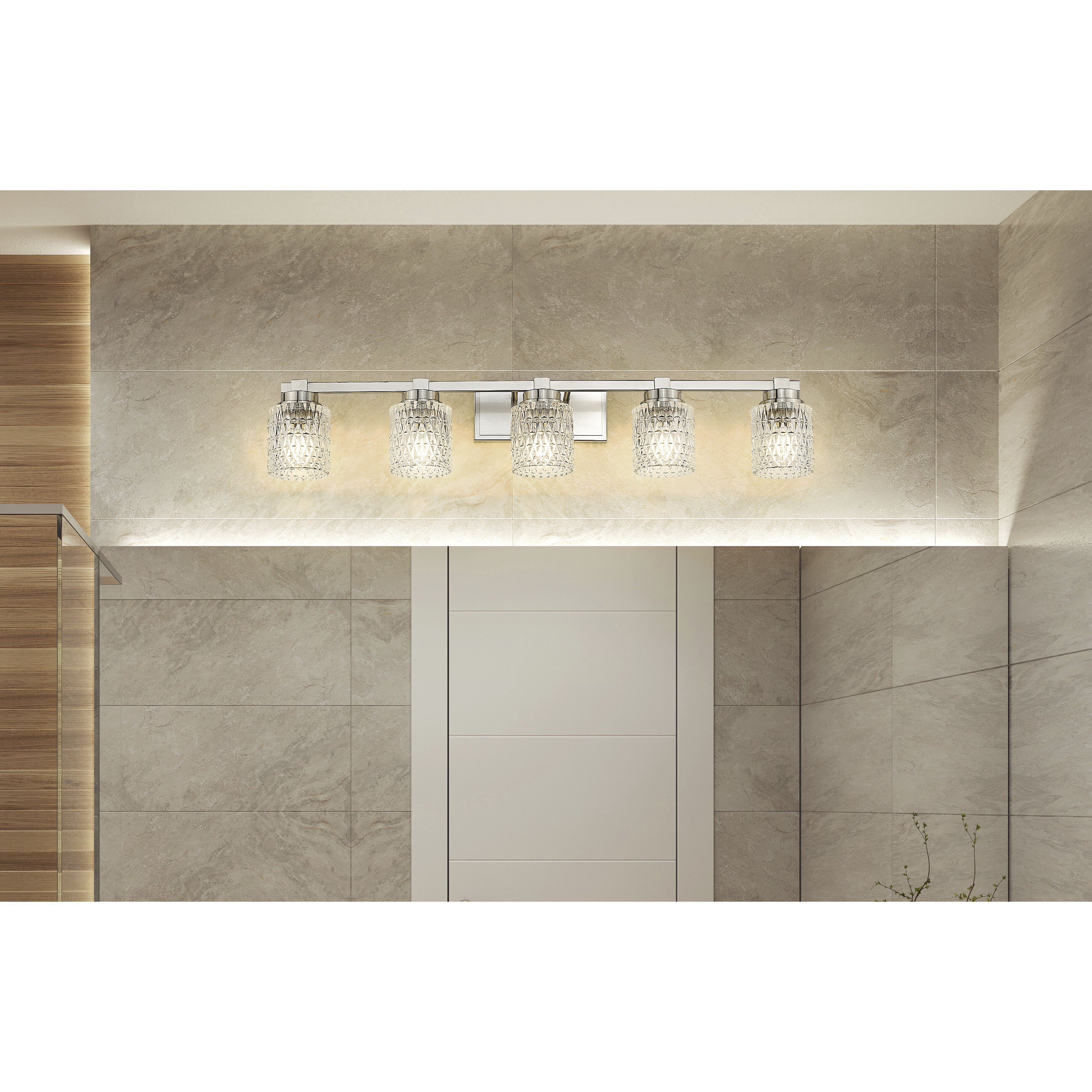 Jacqueline Vanity Wall Light in Brushed Nickel