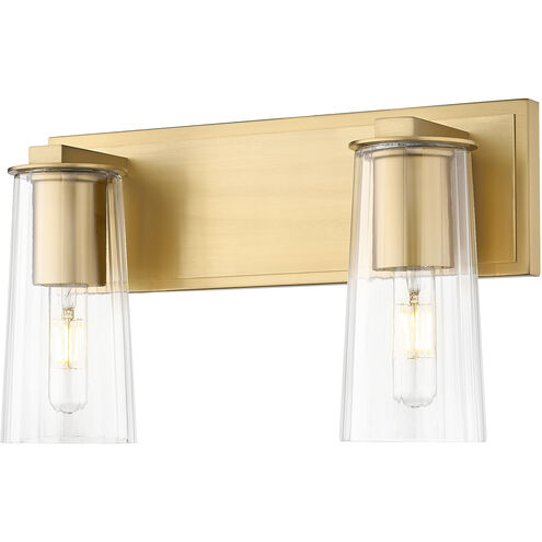 Titus 2 Light 16 inch Modern Gold Bath Vanity Light Wall Light