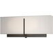 Exos 2 Light 16.5 inch Black ADA Sconce Wall Light in Flax, Square