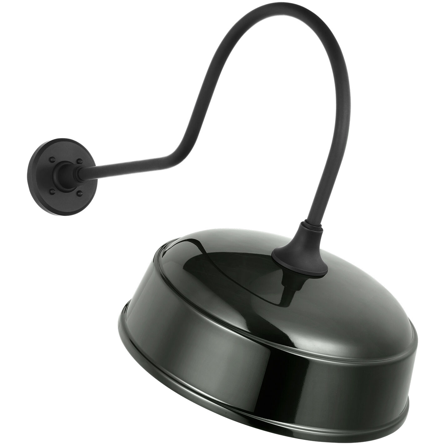 Thomas O'Brien Academy Barn Light LED 22.75 inch Matte Black Angled Flynn Barn Light in 16" Green Rockhouse Shade
