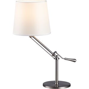 Nero 27 inch 12.00 watt Satin Nickel Table Lamp Portable Light