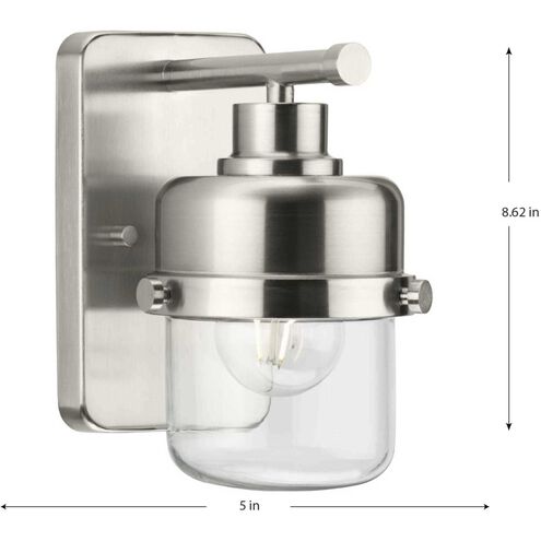 Beckner 1 Light 5 inch Brushed Nickel Bath Light Wall Light
