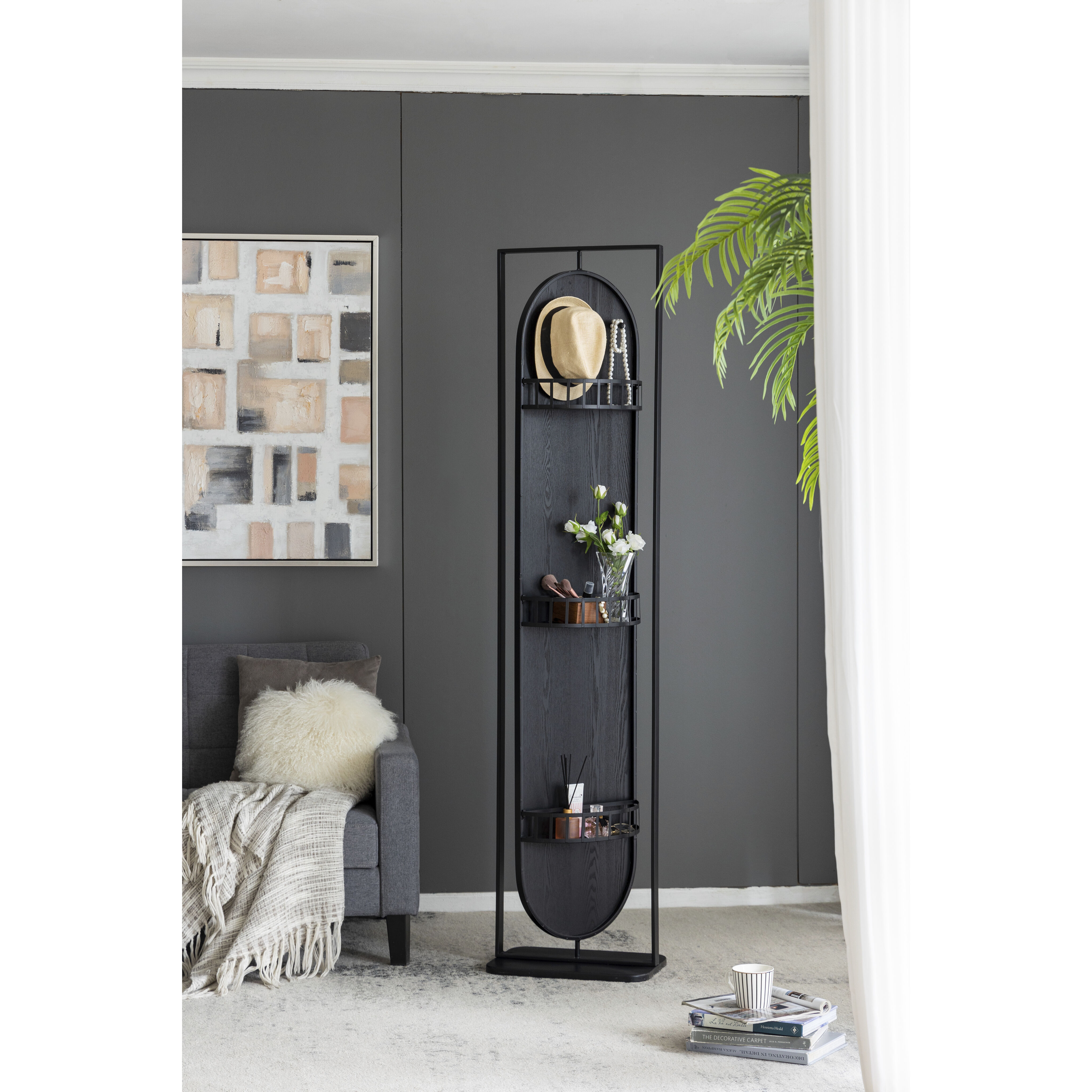 Full 77.8 X 18.1 inch Black Mirror