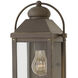 Heritage Anchorage Outdoor Wall Mount Lantern in Light Oiled Bronze, Non-LED, Small