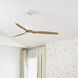 Hover 52 inch Matte White With Koa Blades with KOA Blades Fan in Matte White / Koa