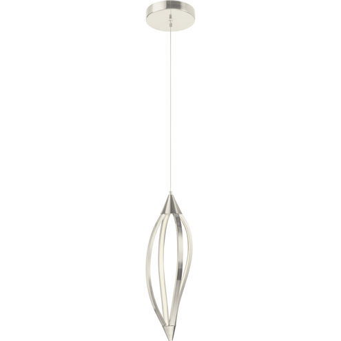 Meridian LED 8 inch Brushed Nickel Mini Pendant Ceiling Light