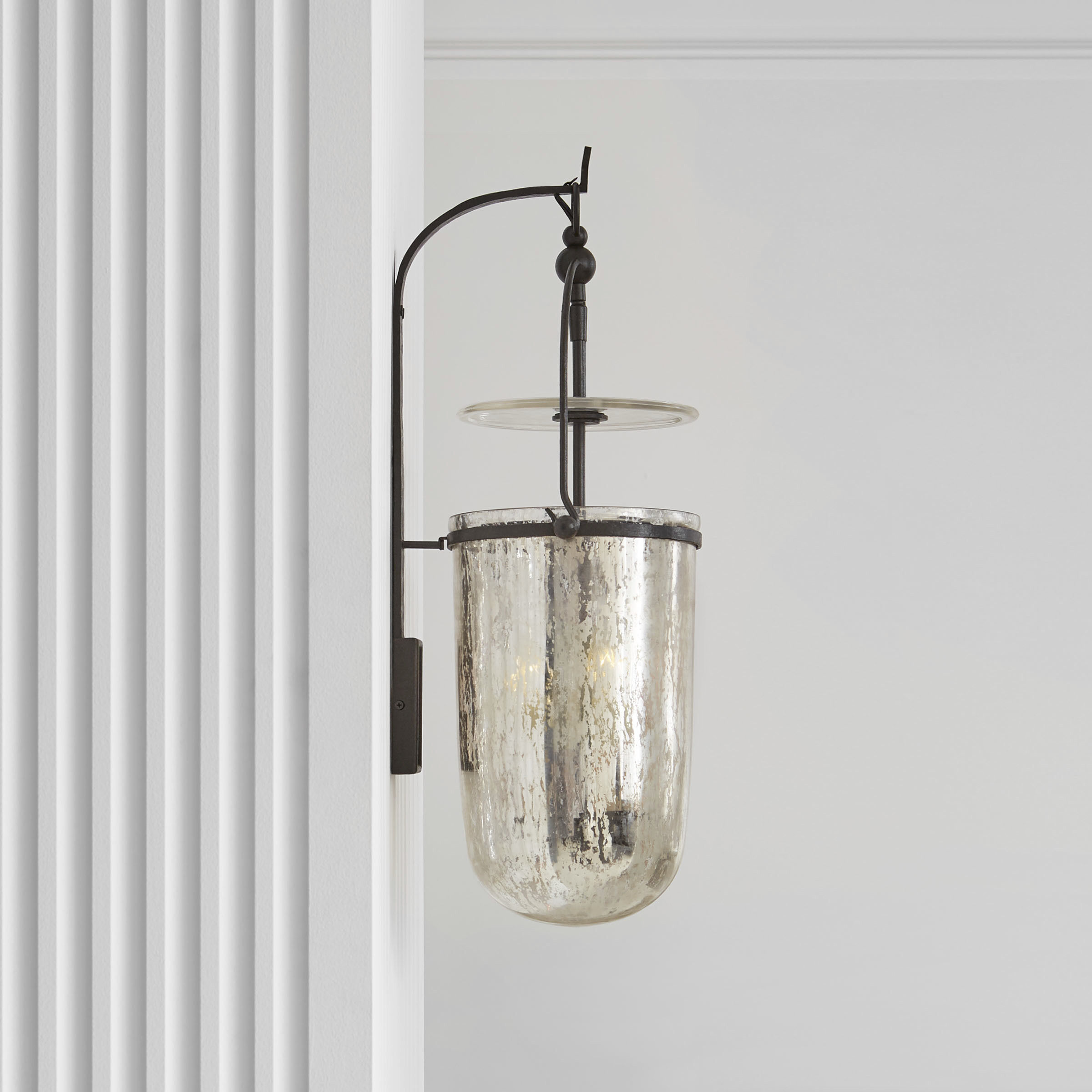 Chapman & Myers Lorford 3 Light 10 inch Aged Iron Sconce Wall Light, Medium