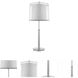 Nimbus 31 inch 100.00 watt Metallic Silver/ Polished Chrome Table Lamp Portable Light