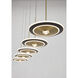 Uranas LED 7.9 inch Satin Dark Gray and Antique Brass Multi-Pendant Ceiling Light