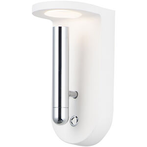 Beacon LED 5 inch White and Polished Chrome ADA Wall Sconce Wall Light