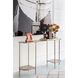Oval 57.1 X 11.8 inch Antique Gold Console Table