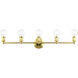 Lansdale 5 Light 34 inch Polished Brass Vanity Sconce Wall Light, Large