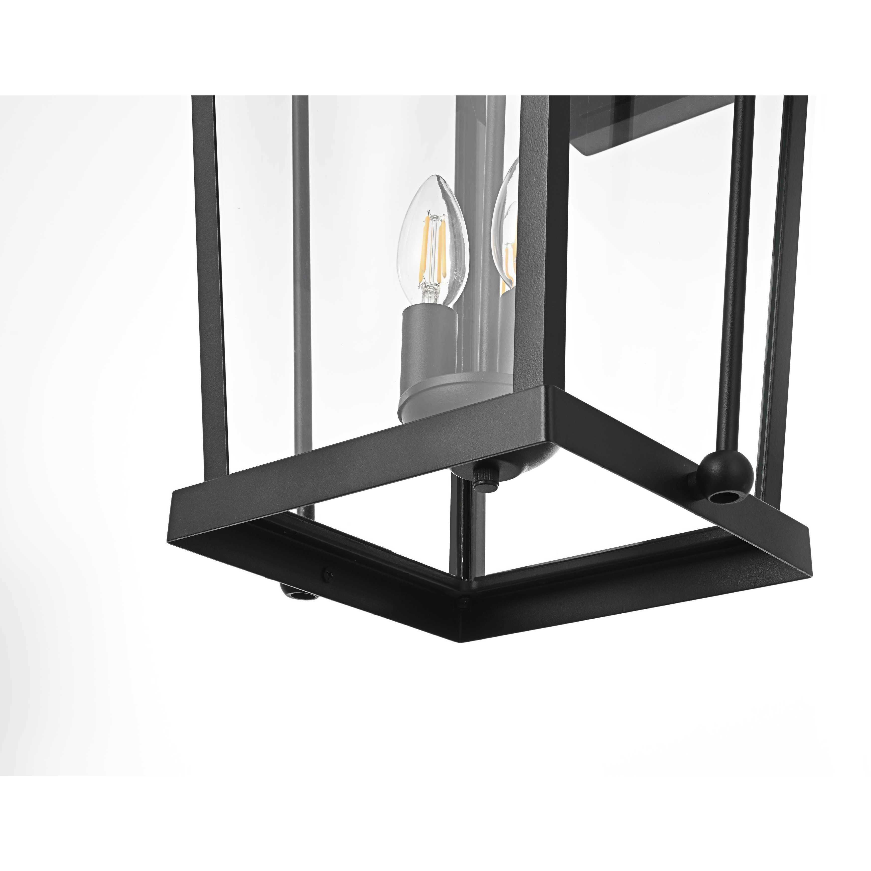 Luz 3 Light 24 inch Black Outdoor Wall Sconce