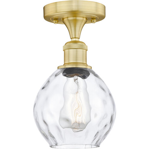 Waverly 1 Light 6 inch Satin Gold Semi-Flush Mount Ceiling Light