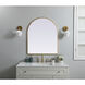 Ayra 36 X 30 inch Brass Mirror in 30 x 36