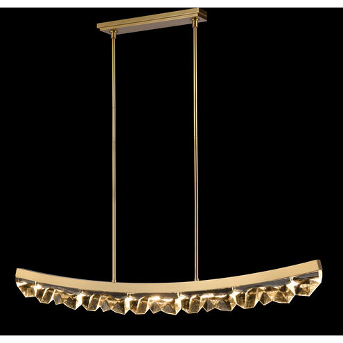 Arcus 1 Light 57.13 inch Aged Brass Linear Pendant Ceiling Light