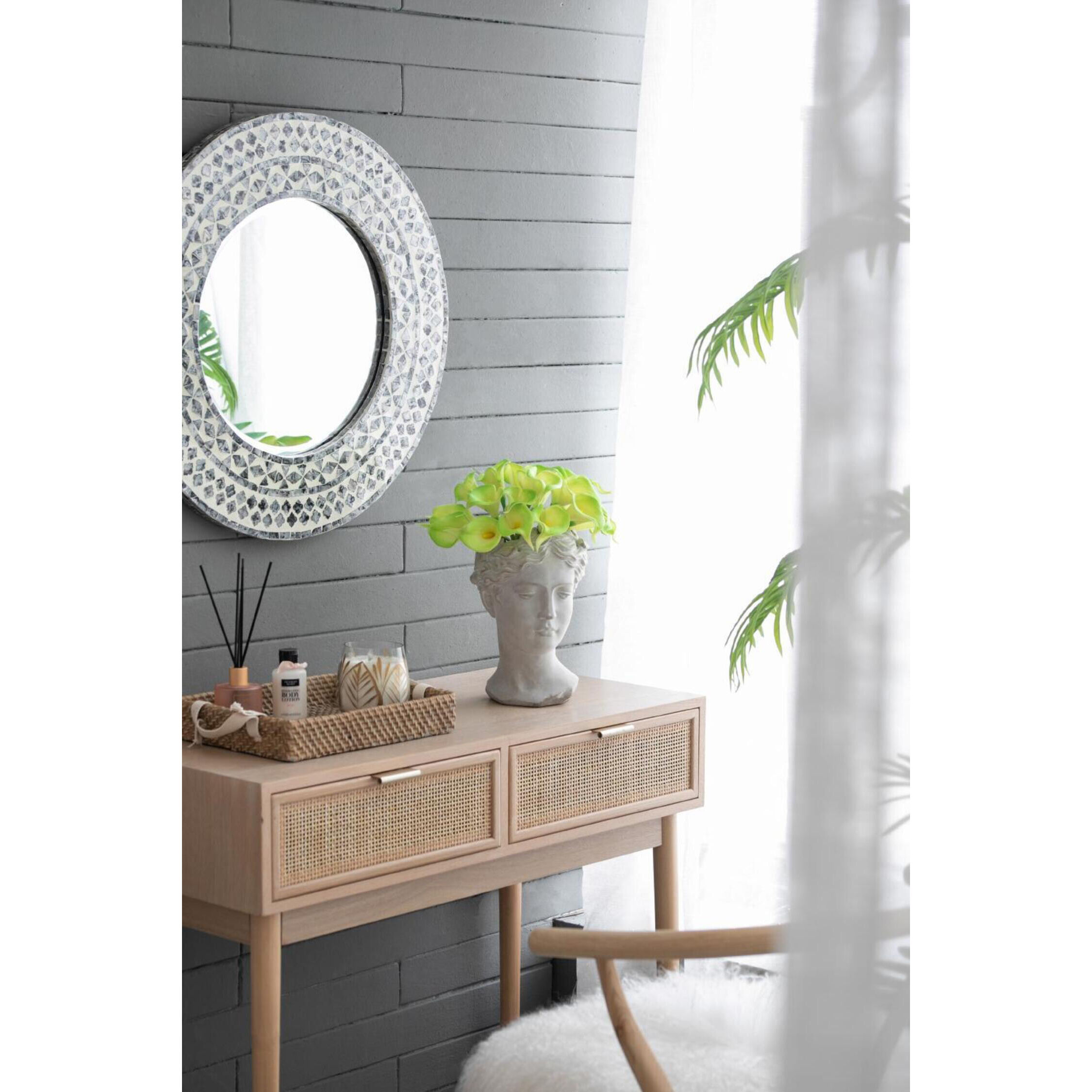 Visage White Wash Outdoor Vase