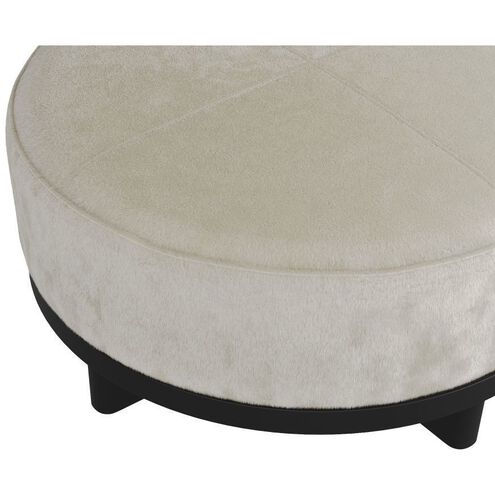 Aurora 20 inch White Ottoman