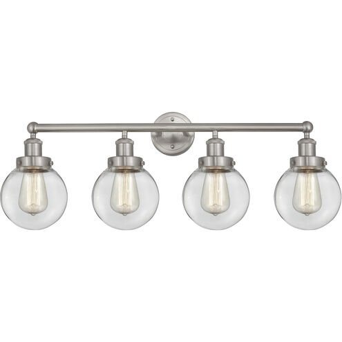 Beacon 4 Light 33.5 inch Brushed Satin Nickel Bath Vanity Light Wall Light