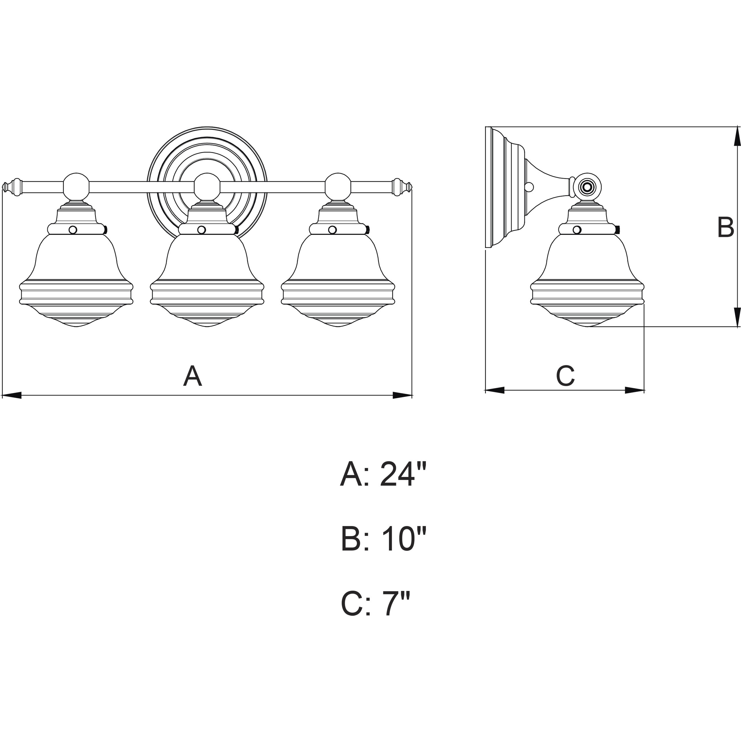 Huntley LED 24 inch Oil Rubbed Bronze Bathroom Light Wall Light