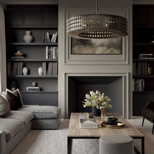 Eliana 4 Light 30.5 inch Dark Brass Chandelier Ceiling Light