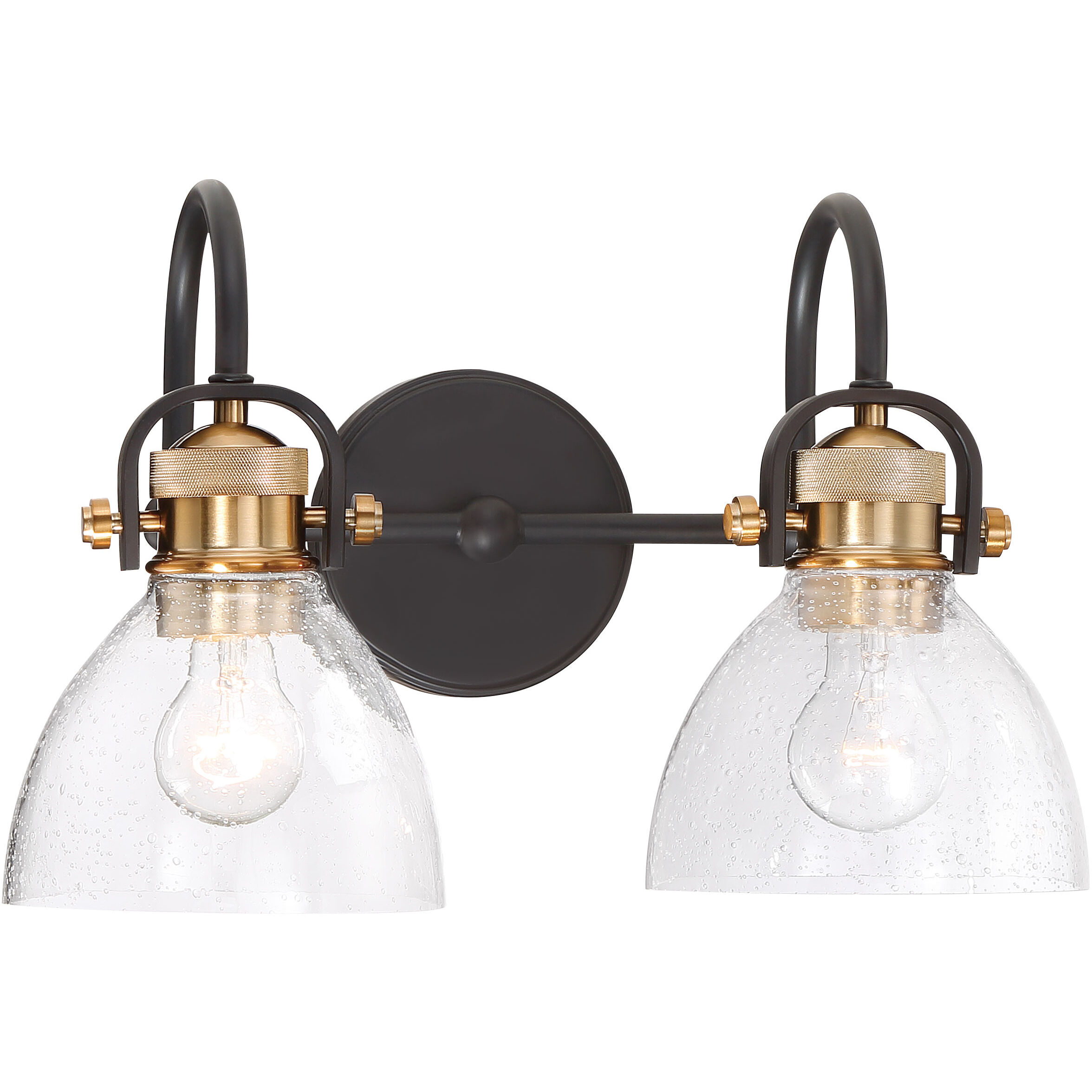 Monico 2 Light 16 inch Painted Bronze/Natural Brush Bath Light Wall Light