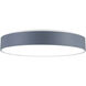 Arenal LED 24 inch Grey and White Drum Shade Flush Mount Ceiling Light in Gray and White