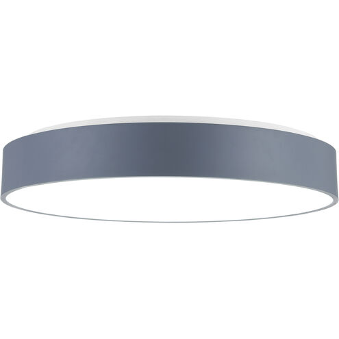 Arenal LED 24 inch Grey and White Drum Shade Flush Mount Ceiling Light in Gray and White