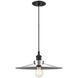 Bulstrode's Workshop 1 Light 14 inch Black Pendant Ceiling Light in Black and Chrome