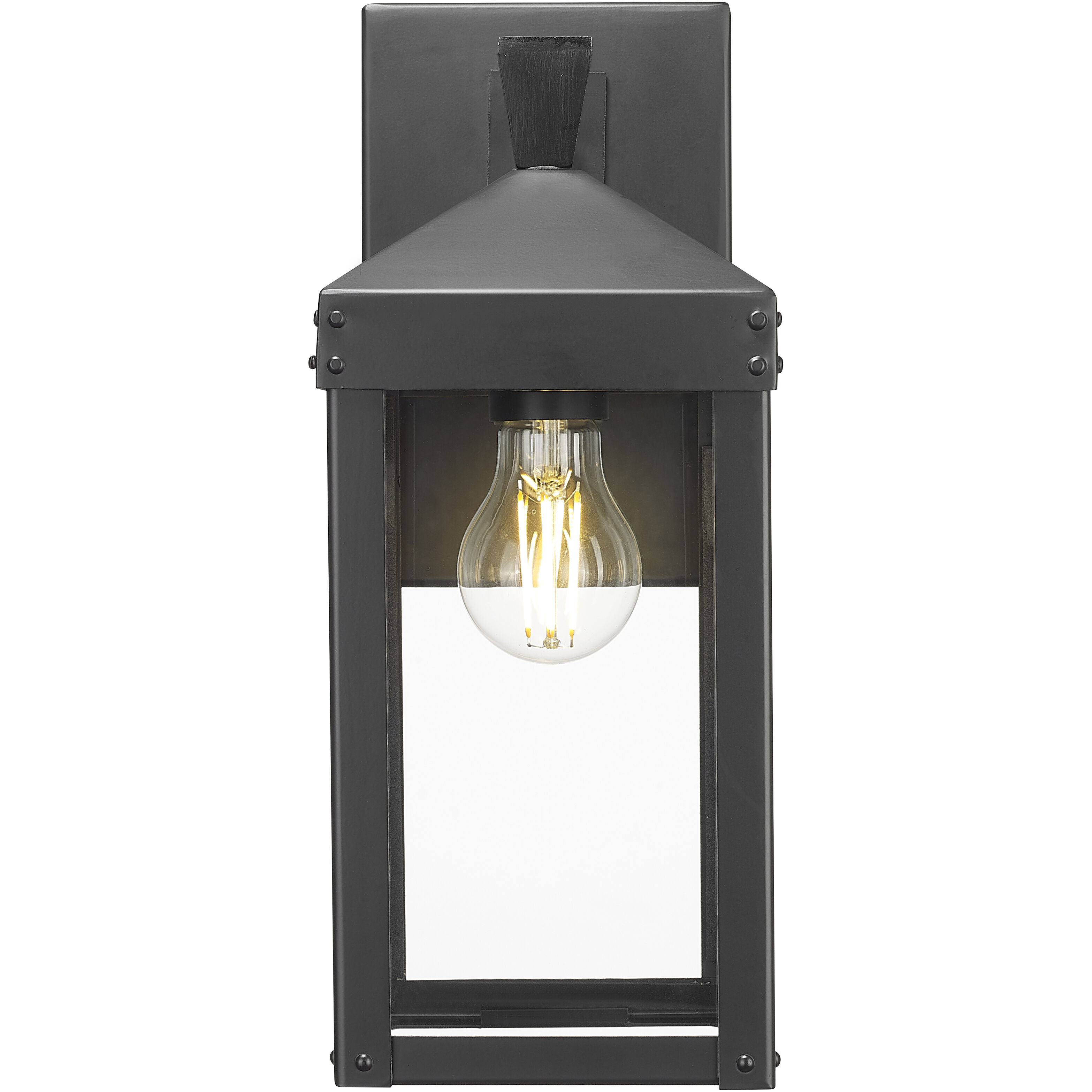 Yates 1 Light 13.75 inch Powder Coated Black Outdoor Wall Sconce