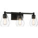 Clarity 3 Light 24 inch Coal Bath Vanity Wall Light
