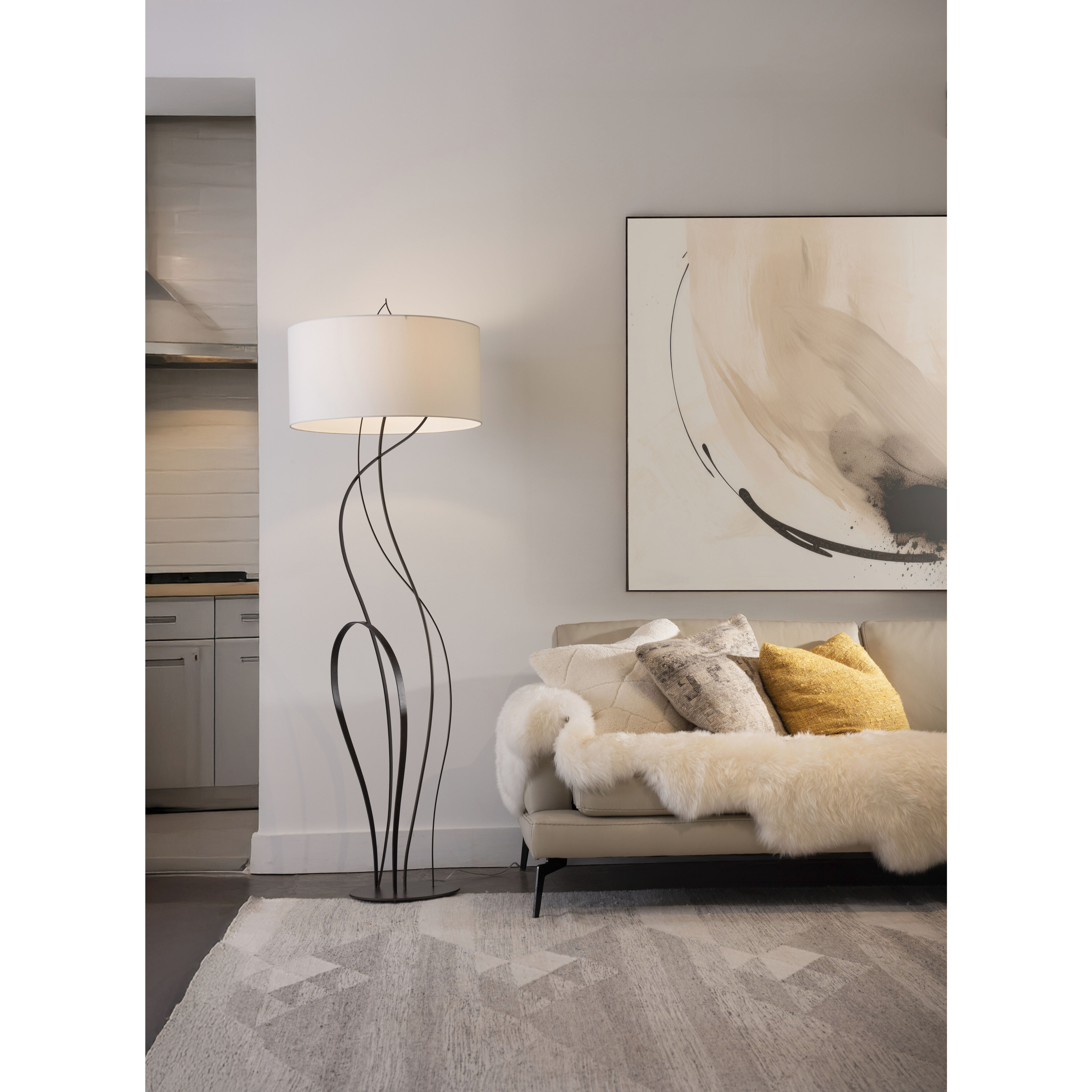 Sway 73.4 inch 100.00 watt Dark Smoke Floor Lamp Portable Light