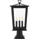 Cayman 3 Light 20.5 inch Black Outdoor Post Light