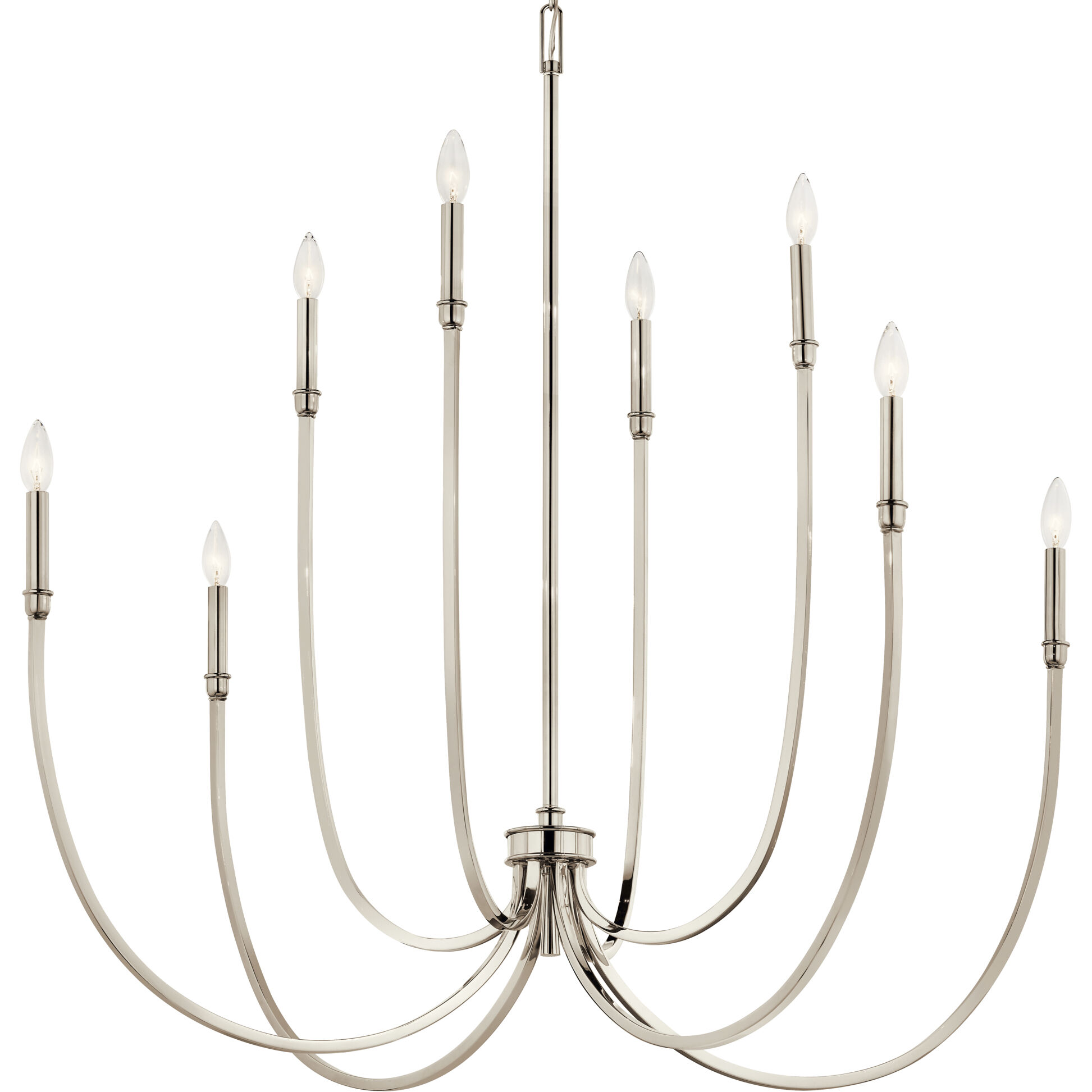 Malene 8 Light Polished Nickel Chandelier Foyer Ceiling Light