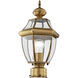 Monterey 1 Light 16.5 inch Antique Brass Outdoor Post Top Lantern