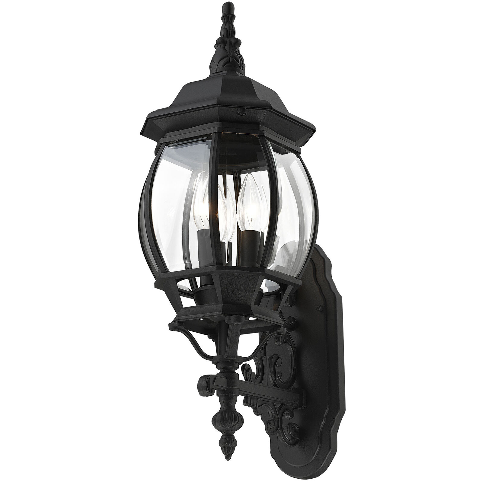 Frontenac 3 Light 22 inch Textured Black Outdoor  Wall Lantern