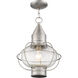 Newburyport 1 Light 12 inch Brushed Nickel Outdoor Pendant Lantern