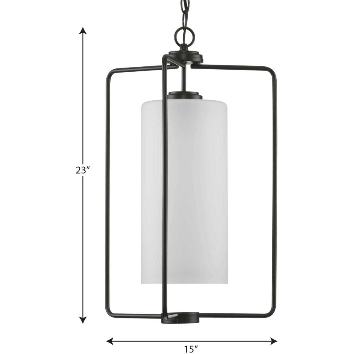 Merry 1 Light 15 inch Matte Black Foyer Pendant Ceiling Light