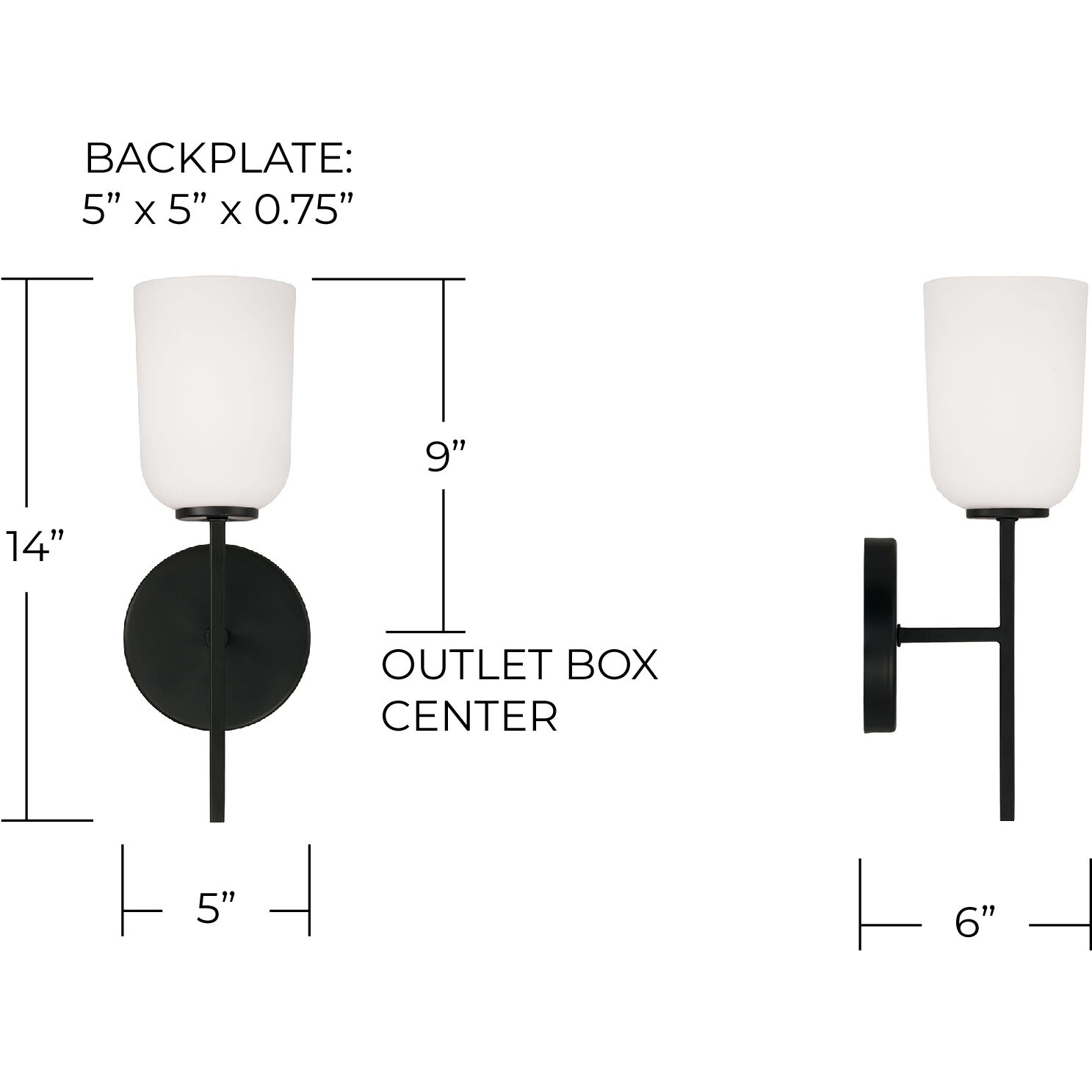 Lawson 1 Light 5 inch Matte Black Sconce Wall Light