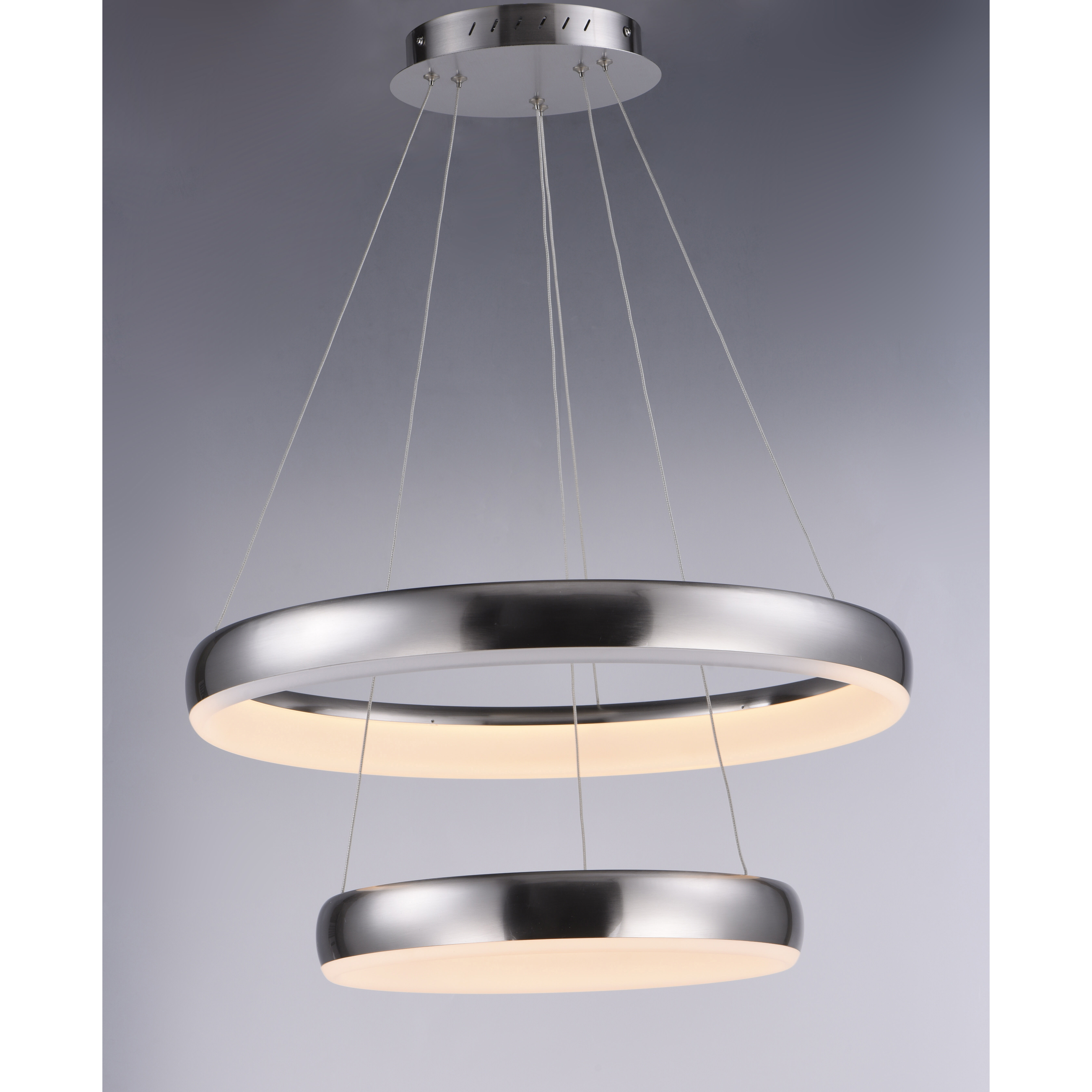Innertube LED 23.5 inch Satin Nickel Multi-Light Pendant Ceiling Light