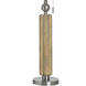 Luke 34.5 inch 100 watt Chadron Silver and Beige Table Lamp Portable Light