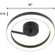One LED 18 inch Black Flush Mount Ceiling Light