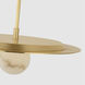 Kelly Wearstler Pertica LED 18 inch Mirrored Antique Brass Disc Pendant Ceiling Light