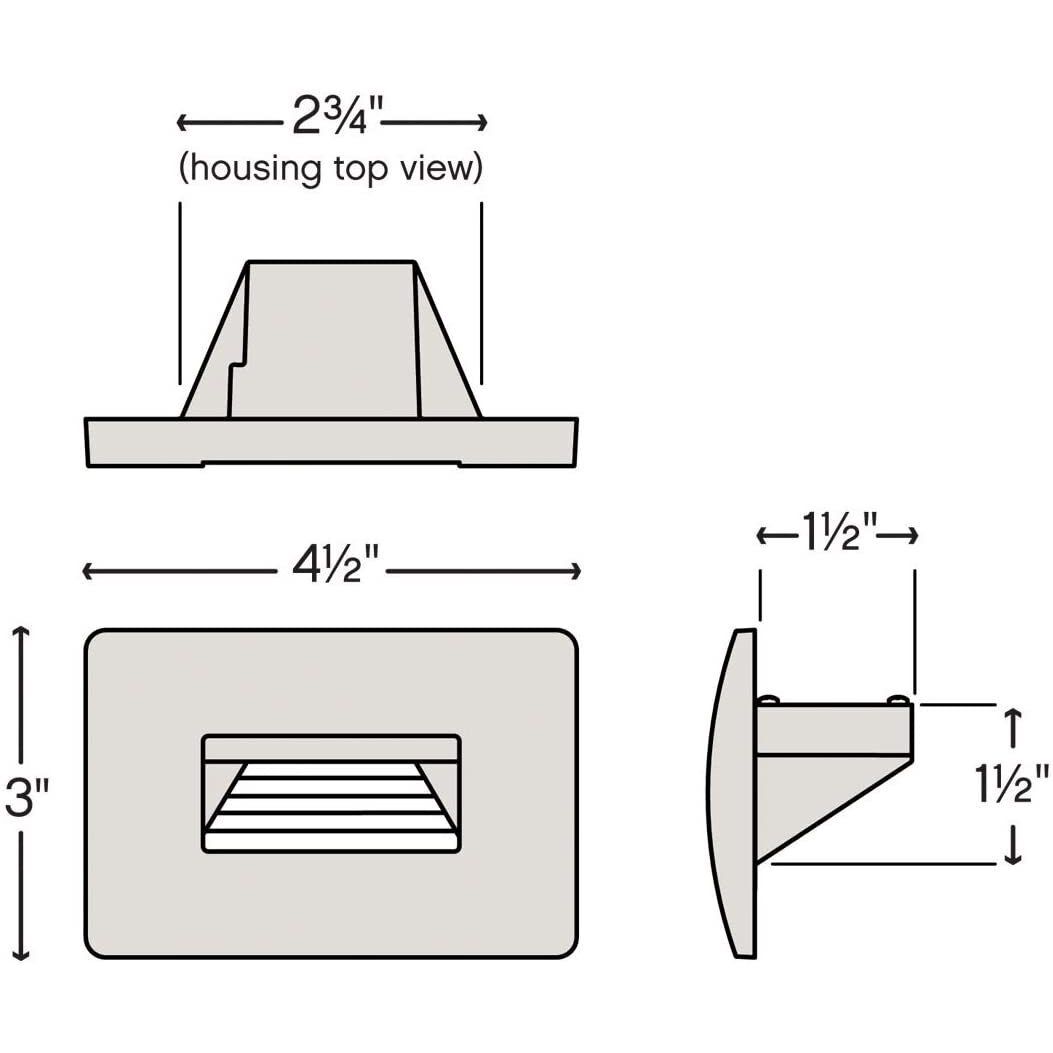 Hardy Island Luna 120v 4.00 watt Matte Bronze Landscape Step Light in 2700K, Horizontal