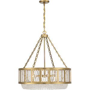 Mancini 6 Light 26 inch Warm Brass Pendant Ceiling Light