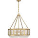 Mancini 6 Light 26 inch Warm Brass Pendant Ceiling Light