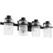 Lazo 4 Light 28 inch Noir Vanity Light Wall Light