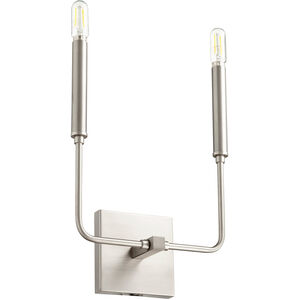 Lacy 2 Light 1 inch Satin Nickel Wall Sconce Wall Light